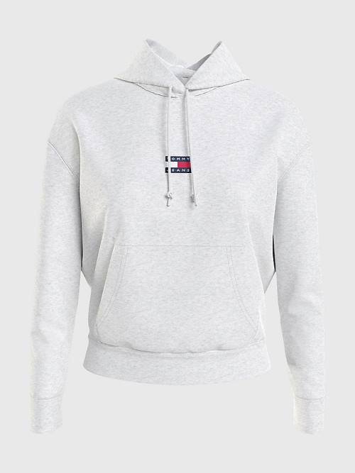 Tommy Hilfiger Tommy Badge Ženske Pulover s kapuco Siva | TH893MNC