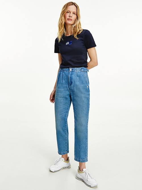 Tommy Hilfiger Tommy Icons Mom Tapered Utility Ženske Kavbojke Denim | TH307HMK