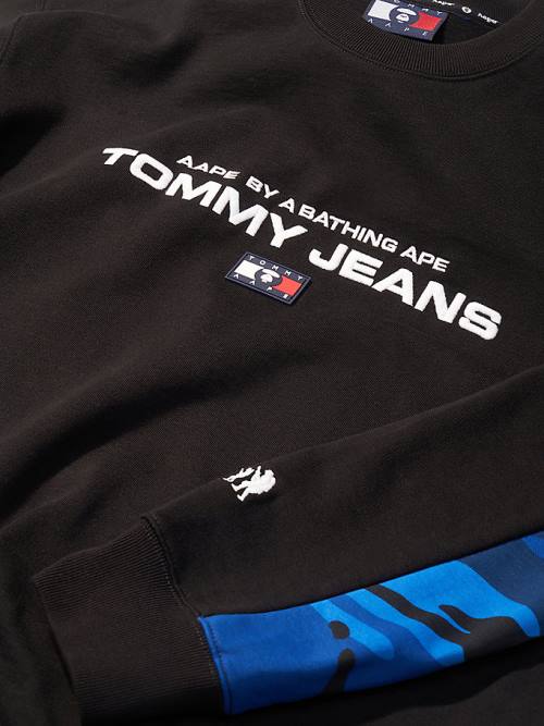 Tommy Hilfiger Tommy X AAPE Fleece Moški Pulover Črna | TH347DCU