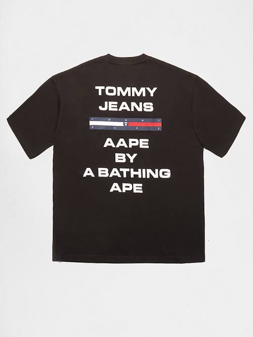 Tommy Hilfiger Tommy X AAPE Moški Majice Črna | TH742DLY