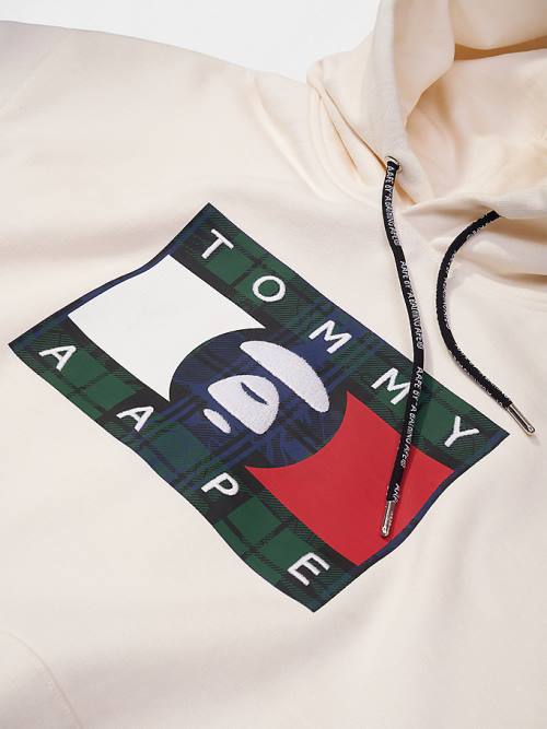 Tommy Hilfiger Tommy X AAPE Moški Pulover s kapuco Bež | TH176ZHA