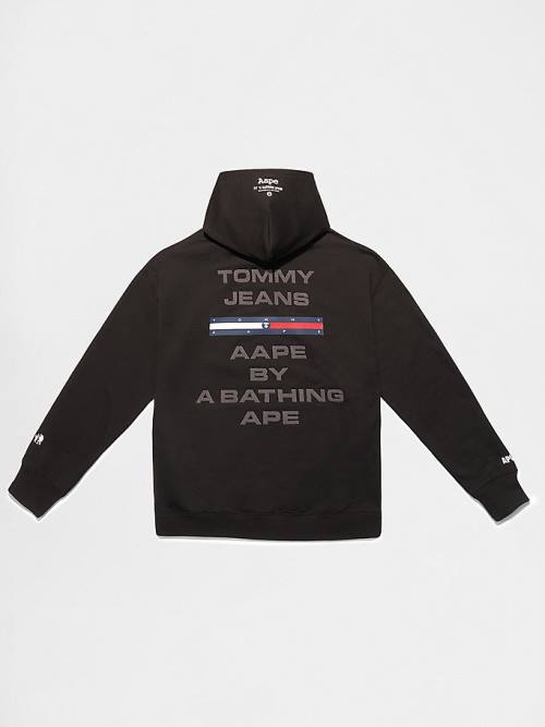 Tommy Hilfiger Tommy X AAPE Moški Pulover s kapuco Črna | TH975FMQ