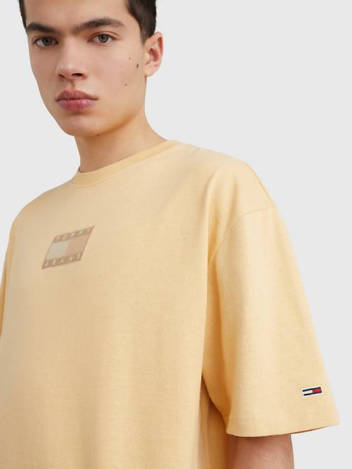 Tommy Hilfiger Tonal Logo Back Graphic Moški Majice Rumena | TH542NYZ