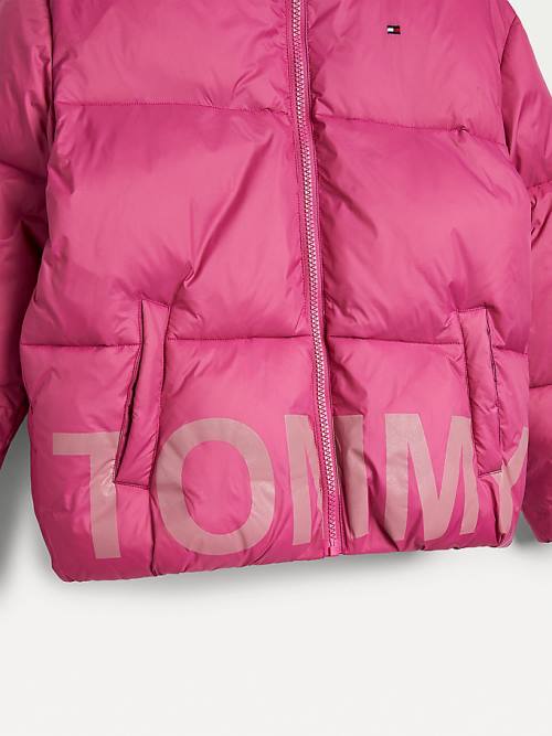 Tommy Hilfiger Tonal Logo Puffer Dekleta Jakne Vijolična | TH029NGL