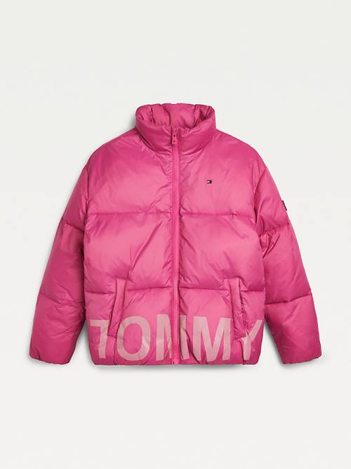 Tommy Hilfiger Tonal Logo Puffer Dekleta Jakne Vijolična | TH029NGL