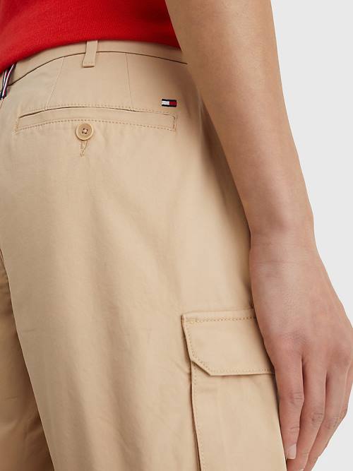 Tommy Hilfiger Twill Cargo Moški Kratke Hlače Bež | TH367BNI