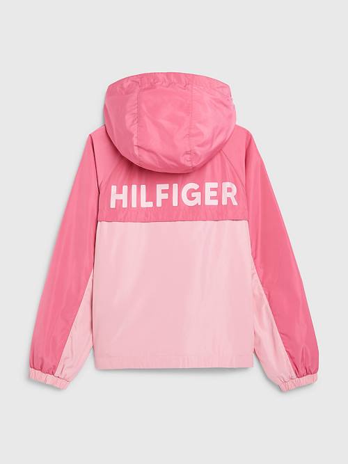 Tommy Hilfiger Two-Tone Chicago Windbreaker Dekleta Jakne Roza | TH485FCM