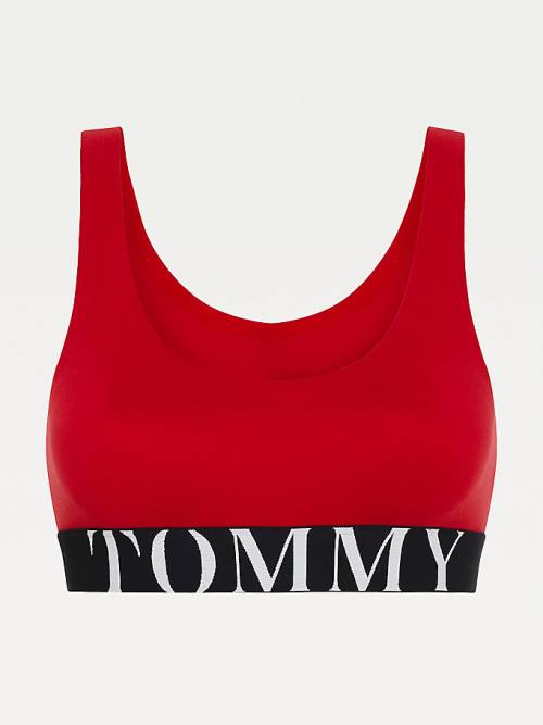 Tommy Hilfiger Ultra Soft Logo Underband Bralette Ženske Spodnje Perilo Rdeča | TH041SAM