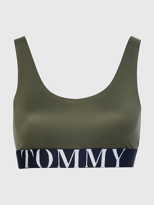 Tommy Hilfiger Ultra Soft Logo Underband Bralette Ženske Spodnje Perilo Kaki | TH814ZPT