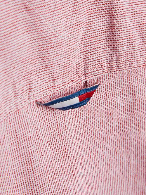 Tommy Hilfiger Vertical Stripe Fantje Srajce Rdeča | TH263FGV