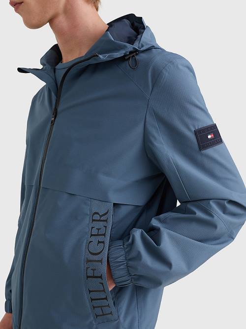 Tommy Hilfiger Water Repellent Hooded Moški Jakne Modra | TH928UHX