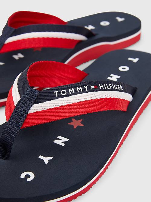 Tommy Hilfiger Webbing Beach Ženske Sandali Modra | TH237GCX