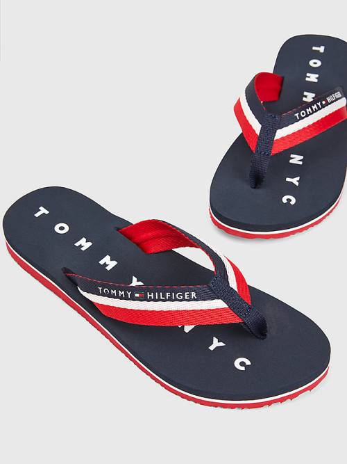 Tommy Hilfiger Webbing Beach Ženske Sandali Modra | TH237GCX