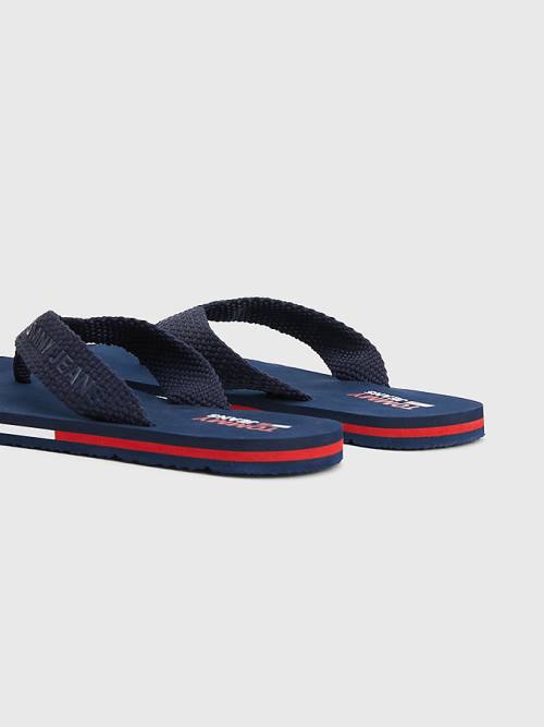 Tommy Hilfiger Webbing Strap Flag Flip-Flops Ženske Sandali Modra | TH503OPJ