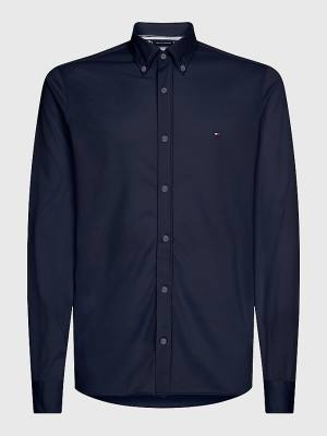 Tommy Hilfiger 1985 Essential Slim Fit Moški Srajce Modra | TH397JXW