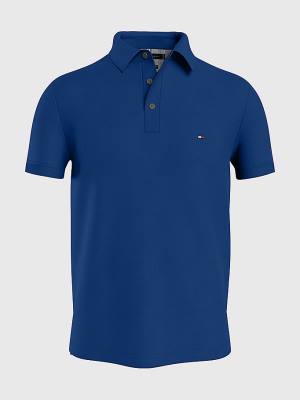 Tommy Hilfiger 1985 Essential Slim Fit Moški Polo Majica Modra | TH862IVM