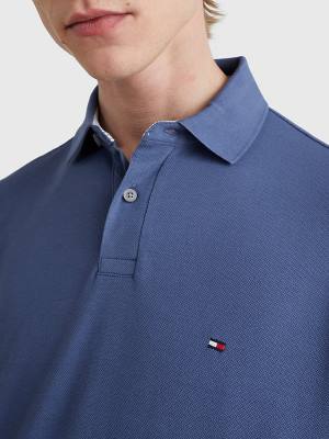 Tommy Hilfiger 1985 Essential TH Flex Moški Polo Majica Modra | TH820TJQ