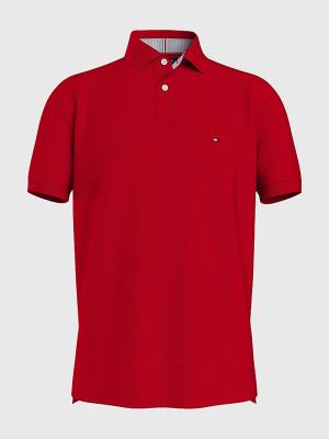 Tommy Hilfiger 1985 Essential TH Flex Moški Polo Majica Rdeča | TH825OWZ