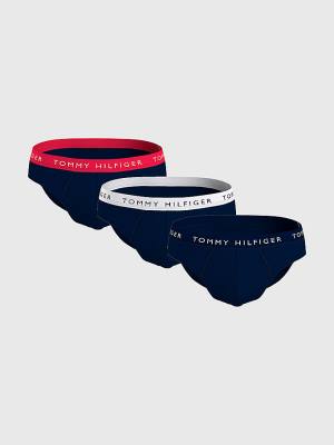 Tommy Hilfiger 3-Pack Logo Waistband Briefs Moški Spodnje Perilo Rjav | TH471CUA