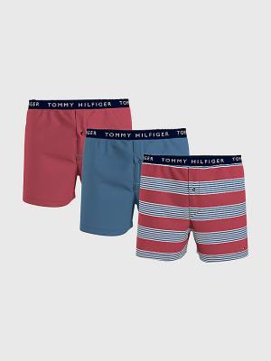 Tommy Hilfiger 3-Pack Logo Waistband Button Fly Boxers Moški Spodnje Perilo Zlato | TH426NJS