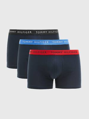 Tommy Hilfiger 3-Pack Repeat Logo Trunks Moški Spodnje Perilo Črna | TH134TIR