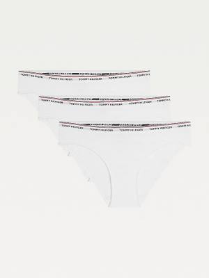 Tommy Hilfiger 3-Pack Stretch Cotton Briefs Ženske Spodnje Perilo Bela | TH837CMI