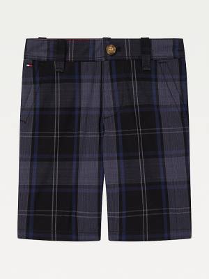 Tommy Hilfiger Adaptive Check Woven Shorts Fantje Hlače Modra | TH257MKN