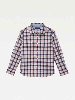 Tommy Hilfiger Adaptive Checked Fantje Srajce Roza | TH371ZLC