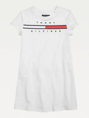 Tommy Hilfiger Adaptive Logo Pure Cotton Dekleta Obleke Roza | TH564HPY