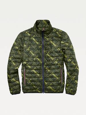 Tommy Hilfiger Adaptive Monogram Puffer Moški Jakne Zelena | TH456CJM