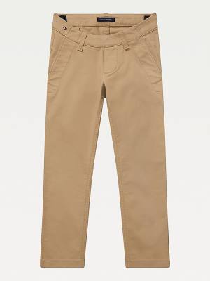 Tommy Hilfiger Adaptive Seated Fit Stretch Chinos Fantje Hlače Kaki | TH143JHN