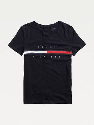 Tommy Hilfiger Adaptive Stripe Ženske Majice Modra | TH045OGX