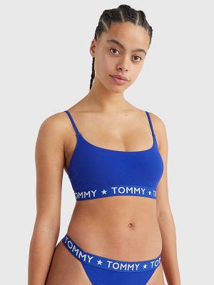 Tommy Hilfiger Bikini Bralette Ženske Kopalke Modra | TH392CLH