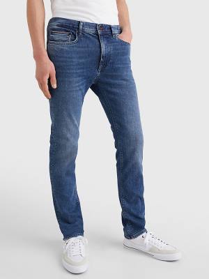 Tommy Hilfiger Bleecker Slim Faded Moški Kavbojke Denim | TH934CHA