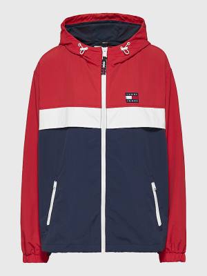 Tommy Hilfiger Curve Chicago Colour-Blocked Windbreaker Ženske Jakne Modra | TH204SJW