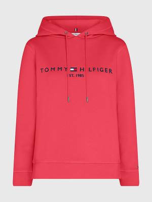 Tommy Hilfiger Curve Logo Drawstring Ženske Pulover s kapuco Roza | TH236EYX