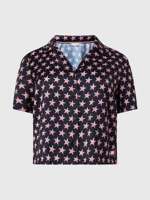 Tommy Hilfiger Curve Tommy 85 Star Print Shirt Ženske Pižama Bež | TH327ZRK