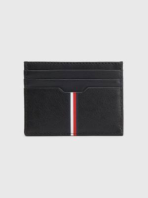 Tommy Hilfiger Downtown Leather Card Holder Moški Denarnice Črna | TH140XAT