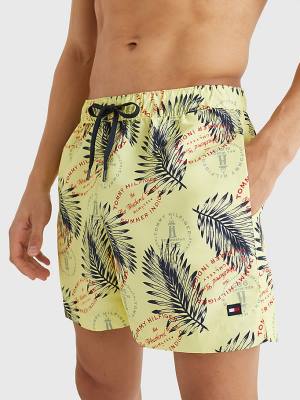 Tommy Hilfiger Drawstring Mid Length Shorts Moški Kopalke Rumena | TH160ZDC