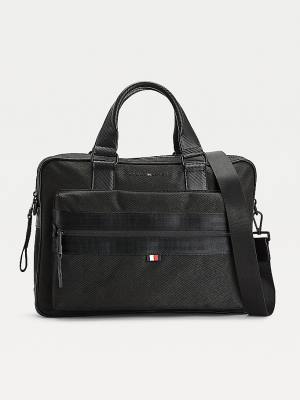 Tommy Hilfiger Elevated Modern Computer Moški Torbice Črna | TH407ERM