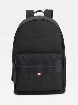 Tommy Hilfiger Elevated Modern Webbing Detail Backpack Moški Torbice Črna | TH963YMH