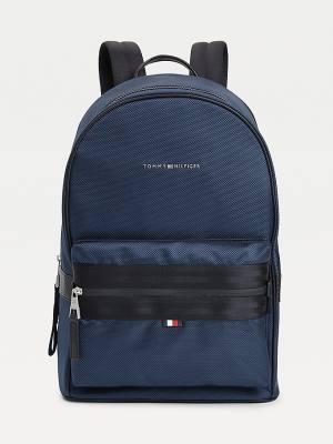 Tommy Hilfiger Elevated Modern Woven Backpack Moški Torbice Modra | TH934SAO