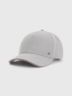 Tommy Hilfiger Elevated Signature Tape Cap Moški Kapa Siva | TH109BSE