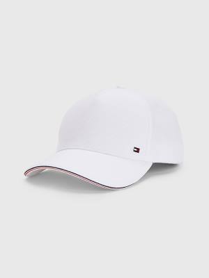 Tommy Hilfiger Elevated Signature Tape Cap Moški Kapa Bela | TH986XRJ