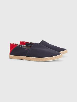 Tommy Hilfiger Essential Contrast Panel Espadrilles Moški Casual Čevlji Modra | TH649CJU