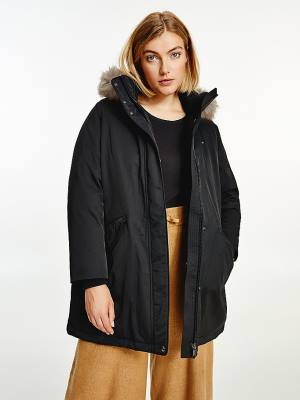 Tommy Hilfiger Essential Curve Padded Parka Ženske Plašč Črna | TH706QIX