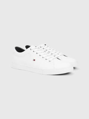 Tommy Hilfiger Essential Leather Lace-Up Moški Superge Bela | TH462CKF