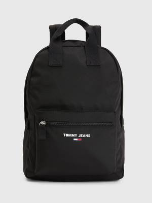 Tommy Hilfiger Essential Logo Backpack Ženske Torbice Črna | TH479KAF