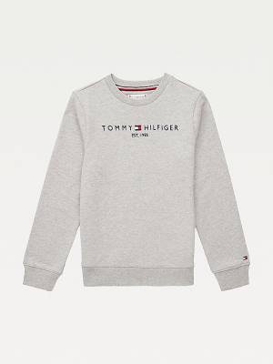 Tommy Hilfiger Essential Logo Dekleta Pulover Siva | TH210YED