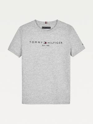 Tommy Hilfiger Essential Organic Cotton Logo Dekleta Majice Siva | TH370WYX